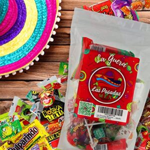 Las Posadas Candy (50 Counts) – Spicy, Sweet, Sour Dulces Mexicanos Assortment Pack – Authentic Mexican Snacks for Kids and Adults (La Guera 50)