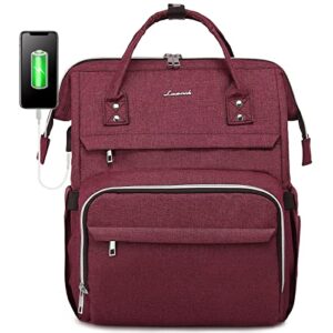 lovevook laptop backpack for women, 17 inch backpack purse for women teacher backpack work computer backpack large travel backpack (upgraded)