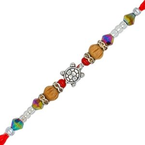 ARTISENIA Silver Turtle Rakhi for Brother Raksha Bandhan Rakhi Thread Wrist bands for Loving Brother Sister | Rakshabandhan Rakhi for Brother bhabhi