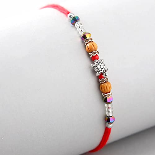 ARTISENIA Silver Turtle Rakhi for Brother Raksha Bandhan Rakhi Thread Wrist bands for Loving Brother Sister | Rakshabandhan Rakhi for Brother bhabhi