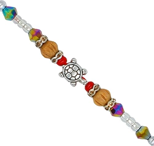 ARTISENIA Silver Turtle Rakhi for Brother Raksha Bandhan Rakhi Thread Wrist bands for Loving Brother Sister | Rakshabandhan Rakhi for Brother bhabhi