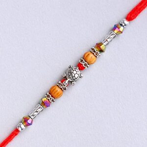 ARTISENIA Silver Turtle Rakhi for Brother Raksha Bandhan Rakhi Thread Wrist bands for Loving Brother Sister | Rakshabandhan Rakhi for Brother bhabhi