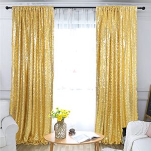 trlyc gold sequin backdrop photography backdrop - sequin backdrop seamless sequin curtains,2 pieces 2 .5 by 8 ft