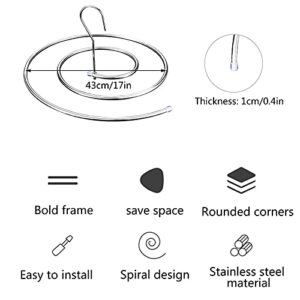 SZLY Stainless Steel Spiral Drying Rack, Household Bed Sheet and Blanket Hook Rotating Drying Storage Rack, Suitable for Bed Sheets, Bed Sheets, Blankets, bedspreads, Bath Towels, etc.