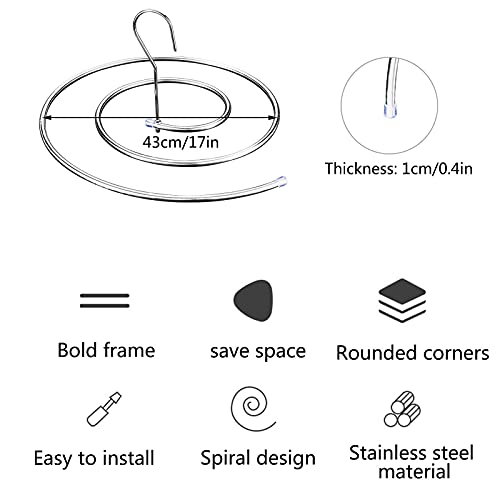 SZLY Stainless Steel Spiral Drying Rack, Household Bed Sheet and Blanket Hook Rotating Drying Storage Rack, Suitable for Bed Sheets, Bed Sheets, Blankets, bedspreads, Bath Towels, etc.