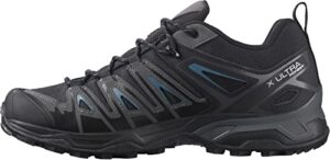 salomon x ultra pioneer climasalomon waterproof hiking shoes for men climbing, black/magnet/bluesteel, 10.5