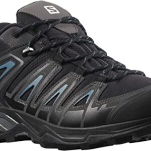 Salomon X Ultra Pioneer CLIMASALOMON Waterproof Hiking Shoes for Men Climbing, Black/Magnet/Bluesteel, 10.5