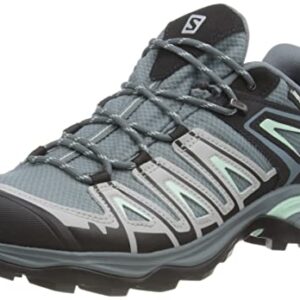 Salomon X Ultra Pioneer CLIMASALOMON Waterproof Hiking Shoes for Women, Stormy Weather/Alloy/Yucca, 7.5