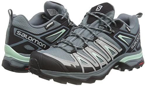 Salomon X Ultra Pioneer CLIMASALOMON Waterproof Hiking Shoes for Women, Stormy Weather/Alloy/Yucca, 7.5