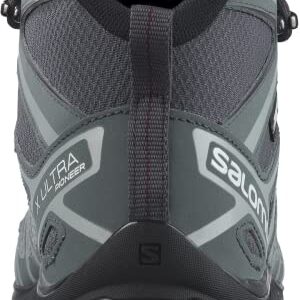 Salomon X Ultra Pioneer MID CLIMASALOMON Waterproof Hiking Boots for Women Trail Running Shoe, Ebony/Stormy Weather/Wine Tasting, 8