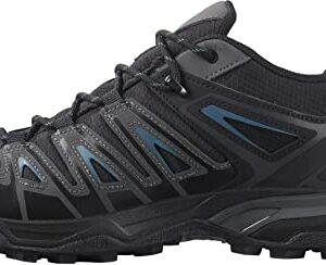 Salomon X Ultra Pioneer CLIMASALOMON Waterproof Hiking Shoes for Men Climbing, Black/Magnet/Bluesteel, 10