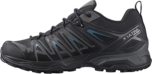 Salomon X Ultra Pioneer CLIMASALOMON Waterproof Hiking Shoes for Men Climbing, Black/Magnet/Bluesteel, 10