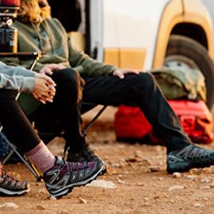 Salomon X Ultra Pioneer MID CLIMASALOMON Waterproof Hiking Boots for Women Trail Running Shoe, Wine Tasting/Magnet/Granite Green, 7.5