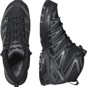 Salomon Men's X Ultra Pioneer Climasalomon Waterproof Climbing Shoe, Black/Magnet/Monument, 12