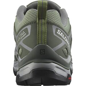 Salomon womens Salomon Women's X Ultra Pioneer Aero for Women Hiking Shoe, Oil Green/Castor Gray/Amparo Blue, 9.5 US