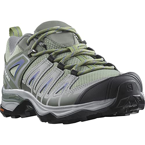 Salomon womens Salomon Women's X Ultra Pioneer Aero for Women Hiking Shoe, Oil Green/Castor Gray/Amparo Blue, 9.5 US