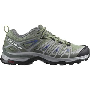 Salomon womens Salomon Women's X Ultra Pioneer Aero for Women Hiking Shoe, Oil Green/Castor Gray/Amparo Blue, 9.5 US