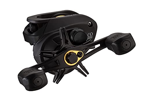 13 FISHING - Origin R1 Baitcast Reel - 8.1:1 Gear Ratio - Left Hand Retrieve (100 Size) (Fresh) - OR1-8.1-LH, Black/Gold