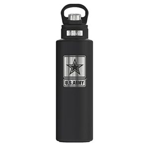 tervis army logo engraved on onyx shadow water, 40oz wide mouth bottle