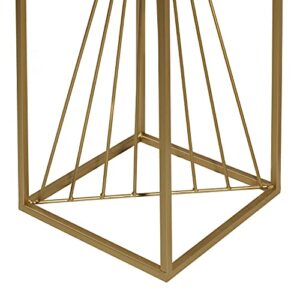 Deco 79 Metal Geometric Pedestal Table, Set of 2 30", 26"H, Gold