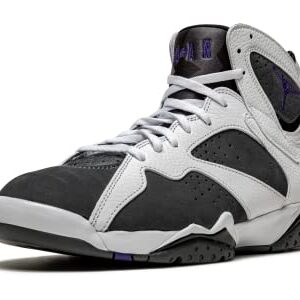 Men's Jordan 7 Retro Flint White/Flint Grey-Black-Varsity Purple (CU9307 100) - 10