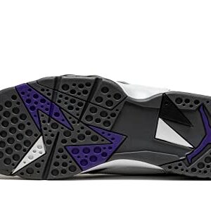 Men's Jordan 7 Retro Flint White/Flint Grey-Black-Varsity Purple (CU9307 100) - 10