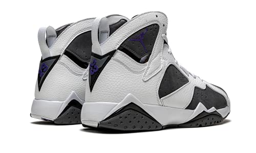 Men's Jordan 7 Retro Flint White/Flint Grey-Black-Varsity Purple (CU9307 100) - 10