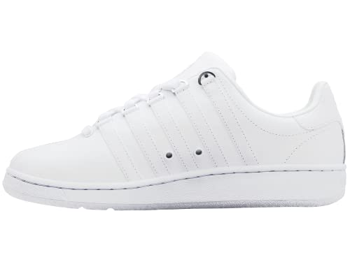 K-Swiss Women's Classic VN Leather Sneaker, White/White, 9 M