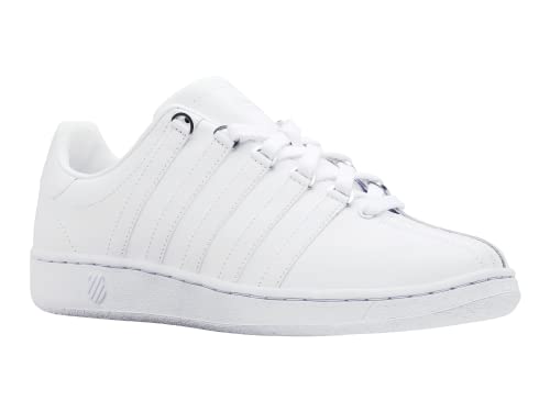 K-Swiss Women's Classic VN Leather Sneaker, White/White, 9 M