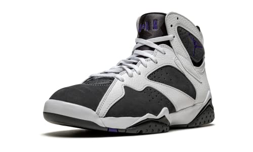 Men's Jordan 7 Retro Flint White/Flint Grey-Black-Varsity Purple (CU9307 100) - 11