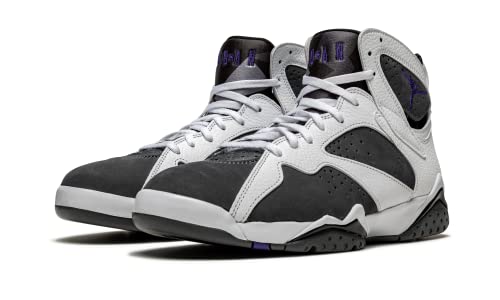 Men's Jordan 7 Retro Flint White/Flint Grey-Black-Varsity Purple (CU9307 100) - 11