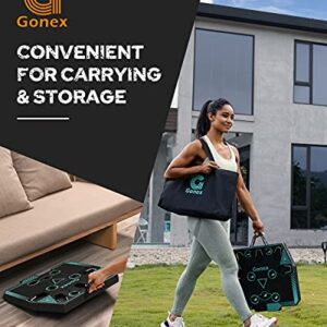 Gonex Portable Home Gym Workout Equipment with 14 Exercise Accessories Ab Roller Wheel,Elastic Resistance Bands,Push-up Stand,Post Landmine Sleeve and More for Full Body Workouts System,Green