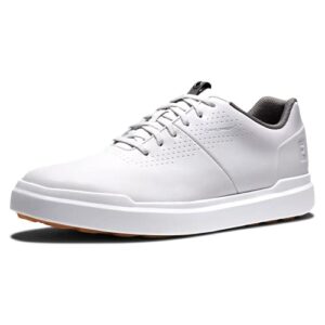 footjoy men's contour casual golf shoe, cool white, 11.5