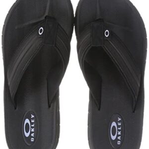 Oakley Men's Pier Ellipse Flip Flop, Blackout, 13