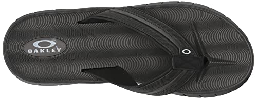 Oakley Men's Pier Ellipse Flip Flop, Blackout, 13