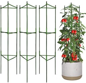 3pack tomato cages plant cages 4ft multifunctional tomato support garden trellis tomato stakes cucumber tomato trellis for vertical climbing plants vegetable flowers