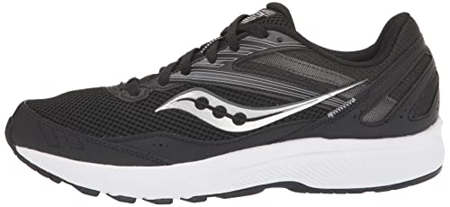 Saucony Men's Cohesion 15 Running Shoe, Black/White, 11