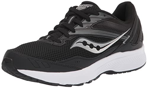 Saucony Men's Cohesion 15 Running Shoe, Black/White, 11