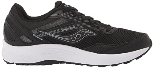 Saucony Men's Cohesion 15 Running Shoe, Black/White, 11