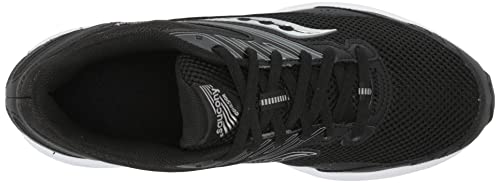 Saucony Men's Cohesion 15 Running Shoe, Black/White, 11