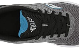 Saucony Men's Cohesion 15 Running Shoe, Charcoal/Topaz, 8.5