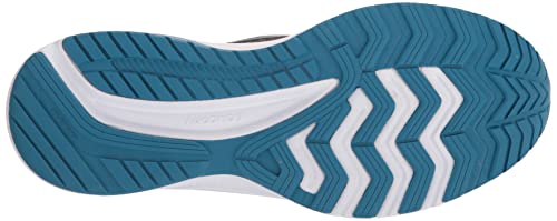 Saucony Men's Cohesion 15 Running Shoe, Charcoal/Topaz, 8.5