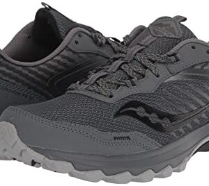 Saucony mens Excursion Tr15 Trail Running Shoe, Shadow/Black, 10 US