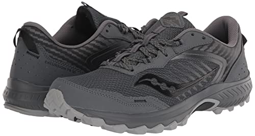 Saucony mens Excursion Tr15 Trail Running Shoe, Shadow/Black, 10 US