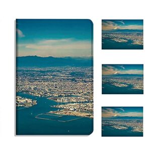 Aerial Fuji Mountain with Tokyo Cityscape View 532033222 Ipad Air Case/Ipad Air 2 Case/Ipad 9.7 Inch 2017 2018 Case, Soft TPU Back Cover with Adjustable Stand, Bump Drop Resistance Protector for Ipad