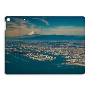 Aerial Fuji Mountain with Tokyo Cityscape View 532033222 Ipad Air Case/Ipad Air 2 Case/Ipad 9.7 Inch 2017 2018 Case, Soft TPU Back Cover with Adjustable Stand, Bump Drop Resistance Protector for Ipad