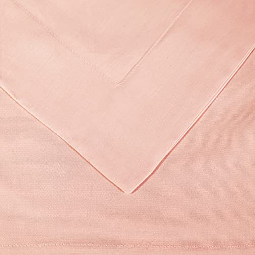 SUPERIOR Cotton Percale Duvet Cover Set, King/California King, Blush, 3-Pieces