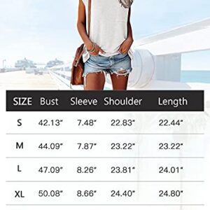 MEROKEETY Women's Casual Cap Sleeve T Shirts Basic Summer Tops Loose Solid Color Blouse White