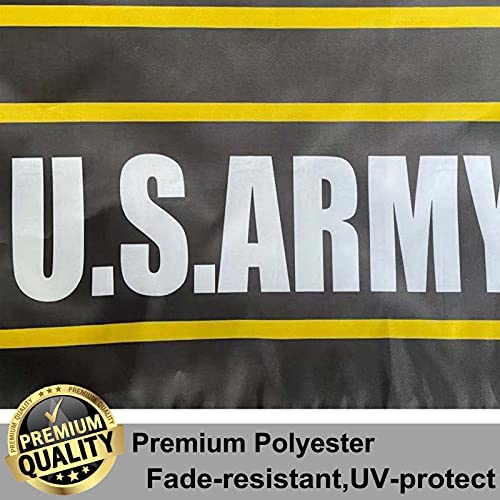 US Army Military Flag 3x5 Outdoor Made In USA Double Sided- American United States Army Star Black Flags 3 Ply Heavy Duty Fade Resistant Banner for Outdoor Indoor Garage Wall