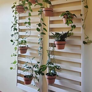 Plant Holder Ring 6 Inch Wall Mounted, 6 Pack Flower Pot Hangers Metal Plant Stand Hanging Bracket Basket Hooks
